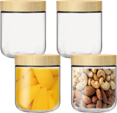 Pack 10oz glass - jars, with