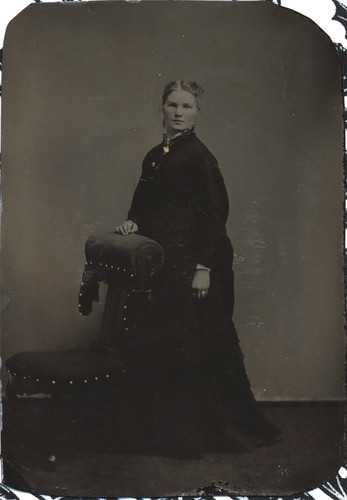 Tintype antique photo standing - tintype,