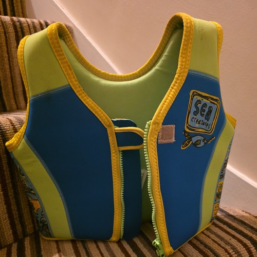 Life jacket zoggs blue green - jacket,