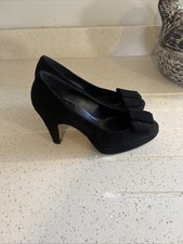 Lk bennett suede leather bow