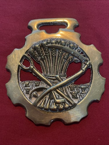 Antique horse brass - brass,