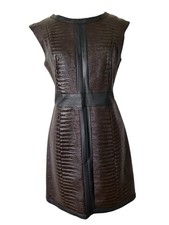 Brown Black Faux Leather