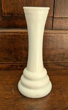 White Vintage  Pressed Glass Bud Vase Randalls Glass Company