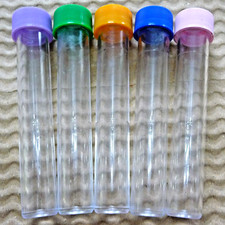 NT LABS Plastic Test Tubes x 5 and Individual Colour Lids Aquarium Water Testing