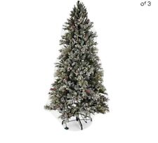 Alison Cork 4ft Sugar Spruce Christmas Tree Snow Frosted Colour Change LED Light