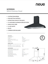 Neue NCE90NN 90cm Chimney Cooker Hood