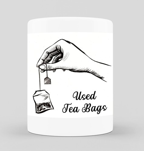 Used tea bag ceramic - pot, 06