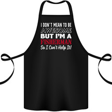 I Dont Mean to Be Im a Fisherman Fishing Cotton Apron 100% Organic
