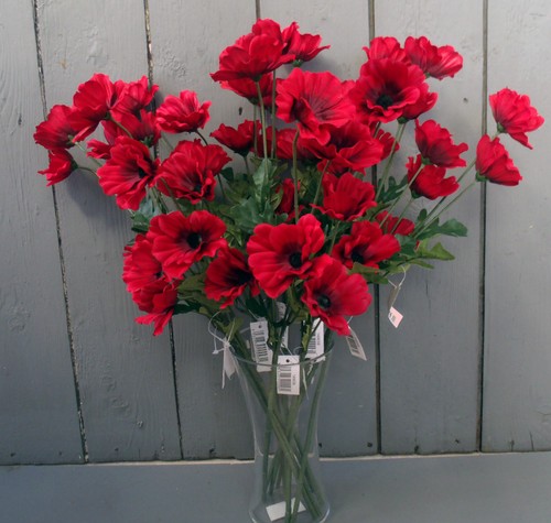 Artificial 45cm poppy - 10,
