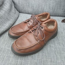 Clarks Men’s Cushion Cell Extra Wide Brown Leather  Shoes Size 9 Extra Wide