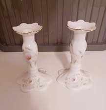 Pair of 1950s Vintage Candlestick Holders, Southfields Fine Bone China