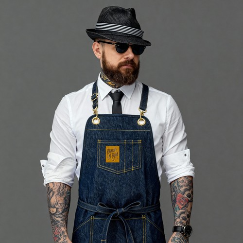 Tattoo artist apron denim - artist,