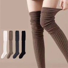 Over Knee High Boot Socks - Slouch Top Over Knee Knit Fashion Thigh Sock
