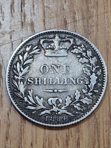1884 queen victoria shilling - 1884,