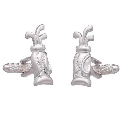 Golf bag cufflinks - onyx, art