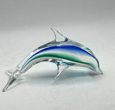 Vintage Dolphin Art Glass