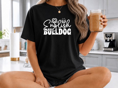Bulldog mum lady cute - bulldog,