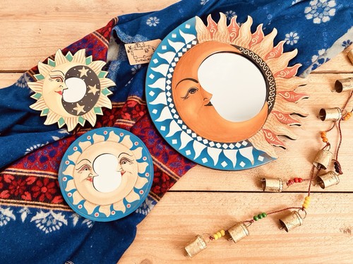 Mirror wooden celestial - mirror,