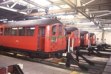S117 35mm Slide London Underground Tube Depot Line Up 10168
