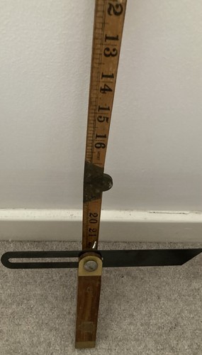 Vintage folding 3ft ruler - folding,