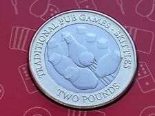 2023 JERSEY TRADITIONAL PUB GAMES - SKITTLES - 2 TWO POUND COIN BU UNC