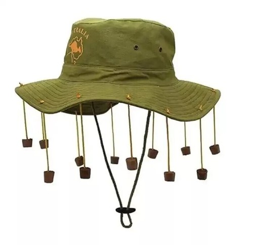 Australian hat with corks - australian,
