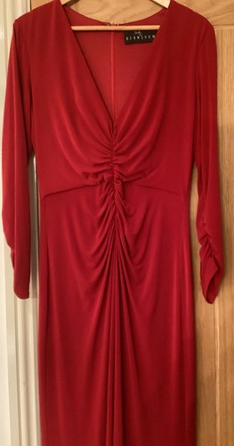 Sarah bernshaw red ruched maxi - red,
