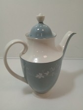 Royal Doulton Reflection Coffee Pot Floral Blue White TC1008