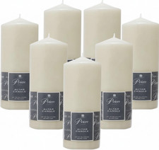 6 Round Pillar Wax Candles 100