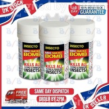 3 SMOKE INSECT BOMB MOTH CLUSTER WASP FLY MITE BED BUG FLEA KILLER PEST CONTROL