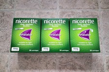 Nicorette Inhalator 15mg 36 cartridges x 3 total 108  brand new