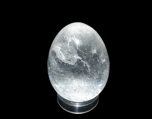 Quartz gemstone crystal egg - quartz,