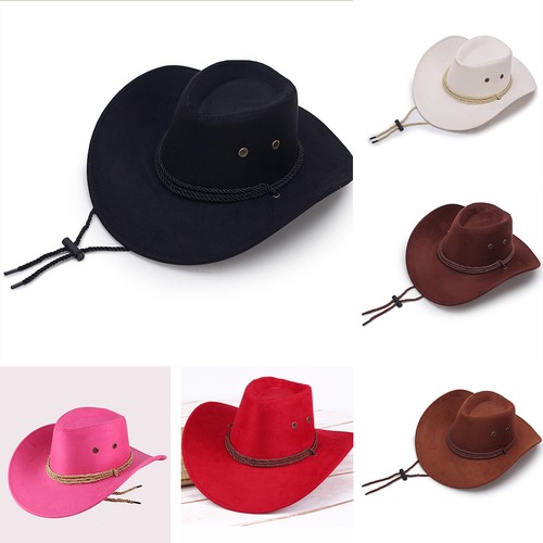Cowboy hat unisex faux leather - hat,
