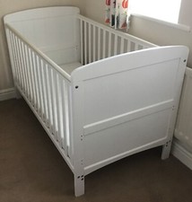 Cotbed/Toddler bed, with Spring Mattress, Tara White, John Lewis, Immaculate Con