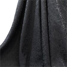 Black Jacquard Damask Satin
