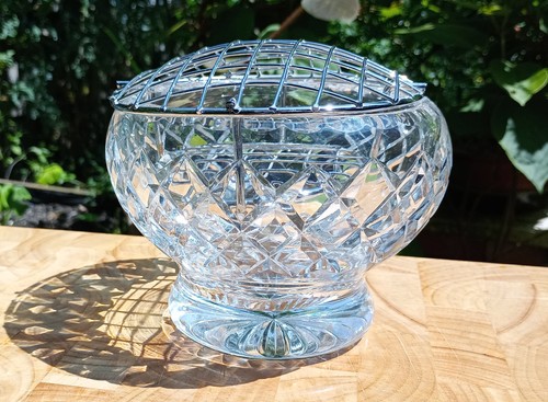 Vintage large crystal rose - large,