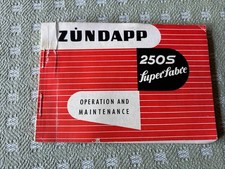 ZUNDAPP 250S SUPER SABRE HANDBOOK  OWNERS RIDER INSTRUCTION MANUAL 1957