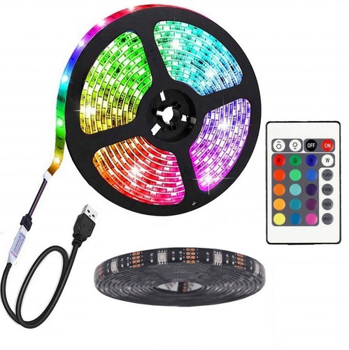 Rgb led strip 50cm lights - led,