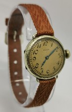 Vtg 1920s Elgin 7J Yellow Gold Plated  Grade 447 Mechanical 24mm Ladies Watch AH