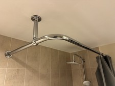 Chrome Shower Curtain Rail Corner Pole 120cm * 70cm CM