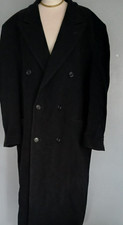 PIERRE CARDIN CLASSIC, MEN'S LONG BLACK WOOL & CASHMERE COAT UK XXXL ( 54" CHEST