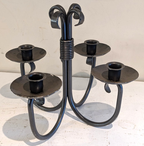 Vintage black wrought - wrought, iron