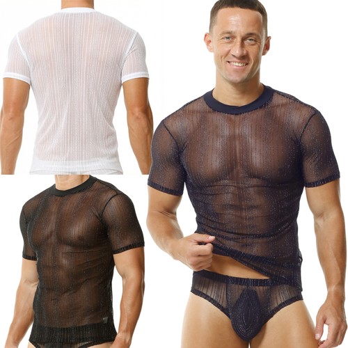 Men glitter sheer - sheer, mesh