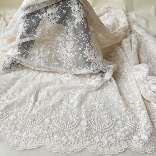 Delicate flower lace fabric - lace,