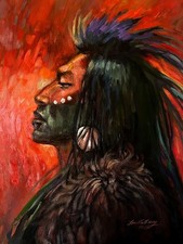 Original Oil painting Native