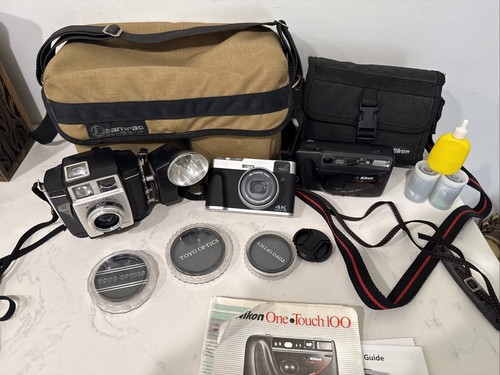 Old vintage cameras - old,