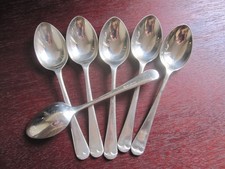 VINTAGE,NICKLE SILVER X 6 TEA