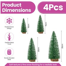 8x Miniature Christmas Tree