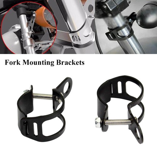 Black fork clamp turn light - black,