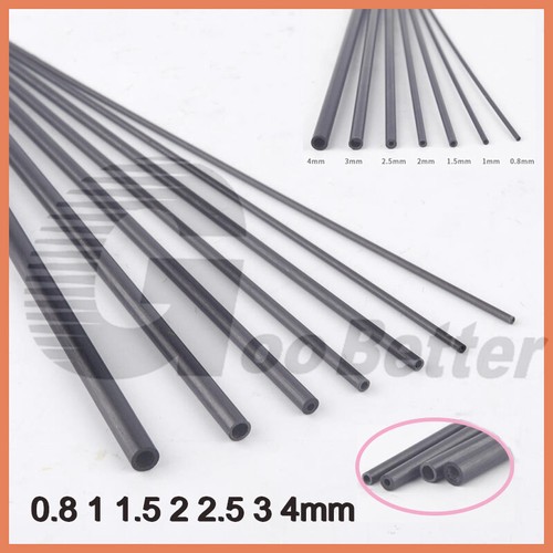 Black carbon fibre tube - black, rod